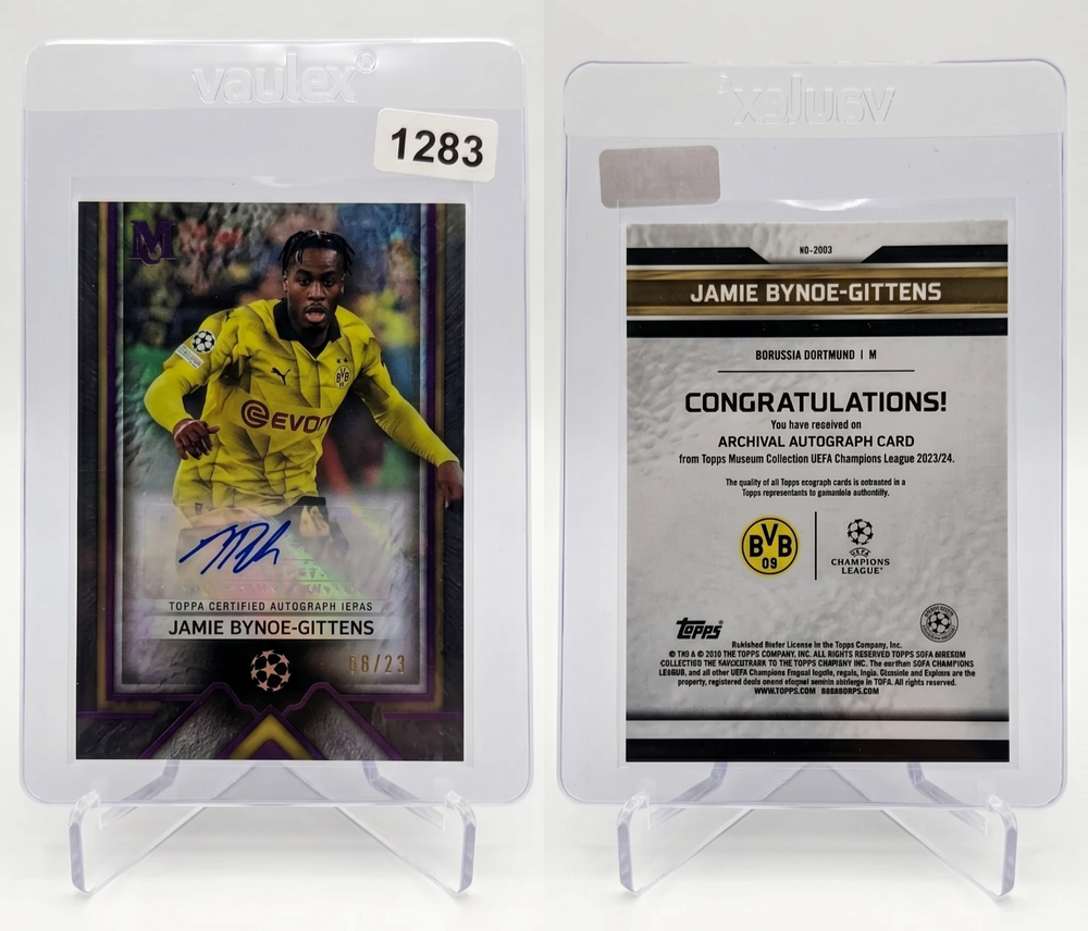 2023-24 Topps Museum Jamie Bynoe-Gittens Archival Auto /23 Dortmund RC?