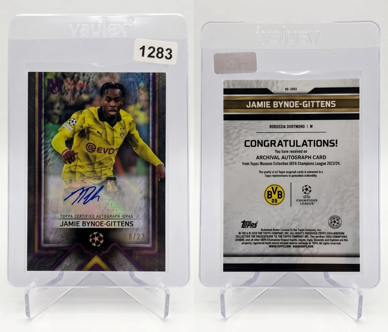 2023-24 Topps Museum جيمي بينو-جيتنز توقيع أرشيفي /23 دورتموند بطاقة مبتدئ؟