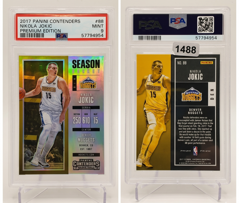 2017-18 بانيني كونتيندرز نيكولا يوكيتش إصدار بريميوم #88 PSA 9 MINT ناغتس