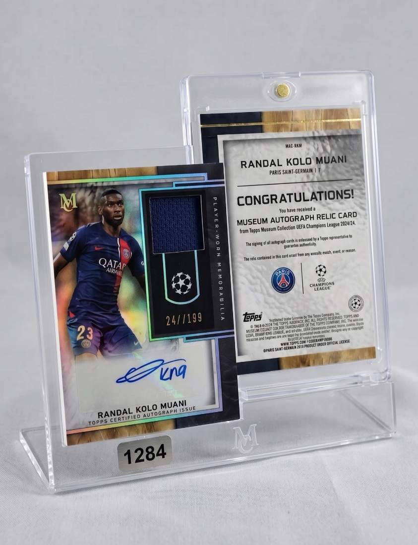 Randal Kolo Muani 2024 Topps Museum Collection Auto Patch Card 199 Rising Star