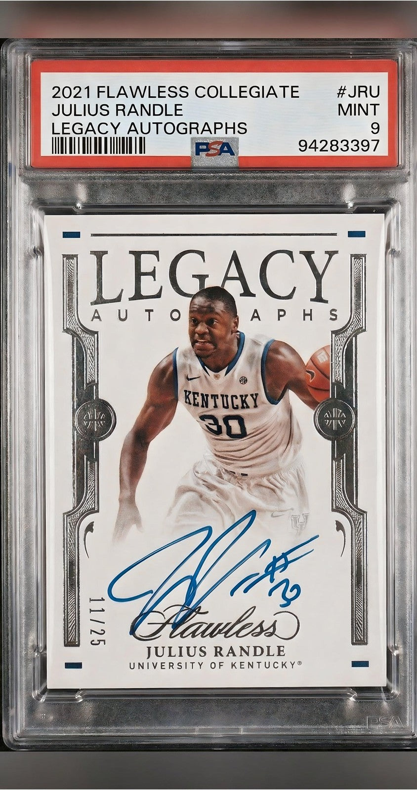 Julius Randle Legacy Nov 25 Auto NBA PSA9 Mint Trading Card Singles