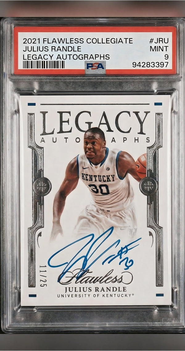Julius Randle Legacy Nov 25 Auto NBA PSA9 Mint Trading Card Singles