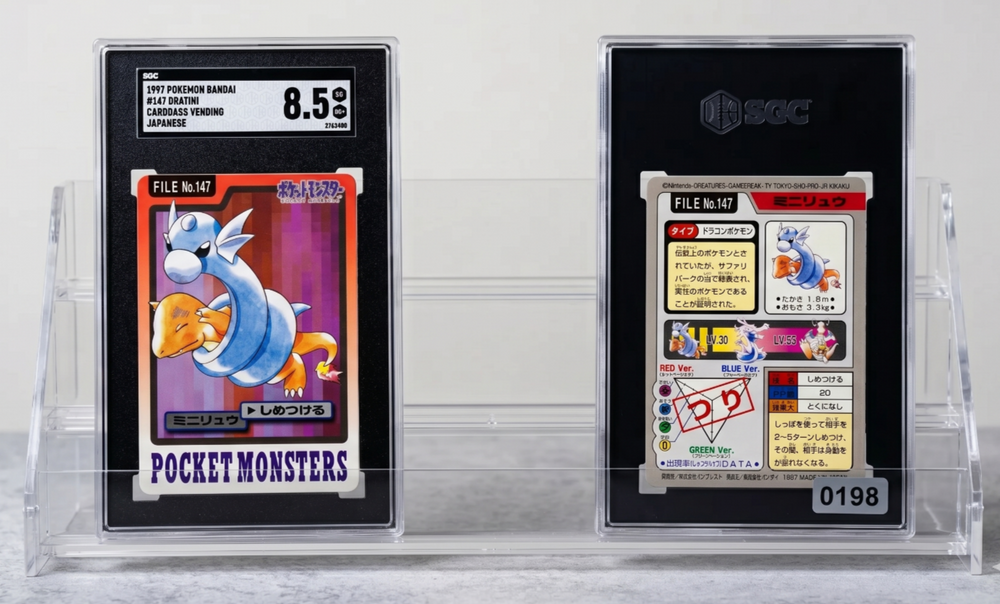 1997 Pokemon Bandai Carddass Dratini File No.147 Japanese SGC 8.5 NM-Mint+