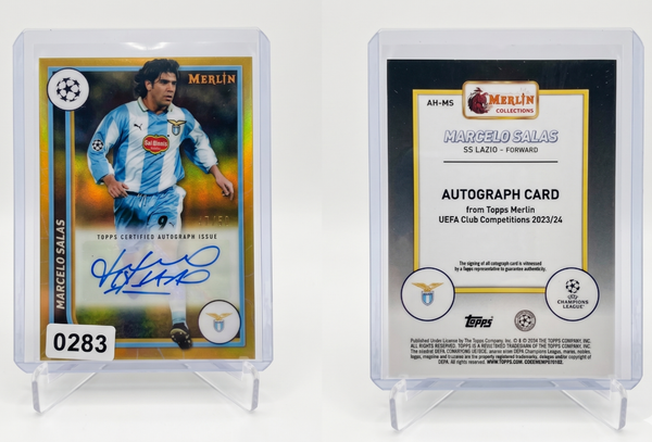 2023-24 Topps Merlin Marcelo Salas GOLD REFRACTOR /50 #88 SS Lazio