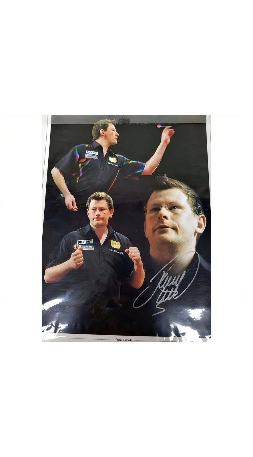 James Wade The Machine Signed 16x12 Montage Darts Memorabilia Collectible