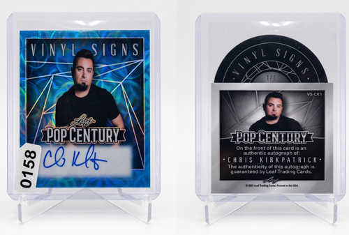 2025 Leaf Pop Century Chris Kirkpatrick Vinyl Signs Auto #VS-CK1 Blue 1/1 NSYNC