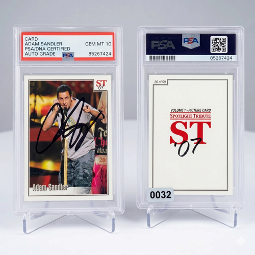 2007 Spotlight Tribute Adam Sandler 36/50 توقيع PSA DNA GEM MT 10 توقيع