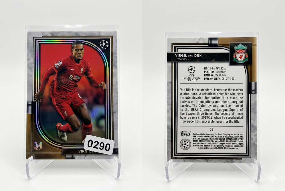 2023-24 Topps Museum Collection Virgil van Dijk #58 Liverpool