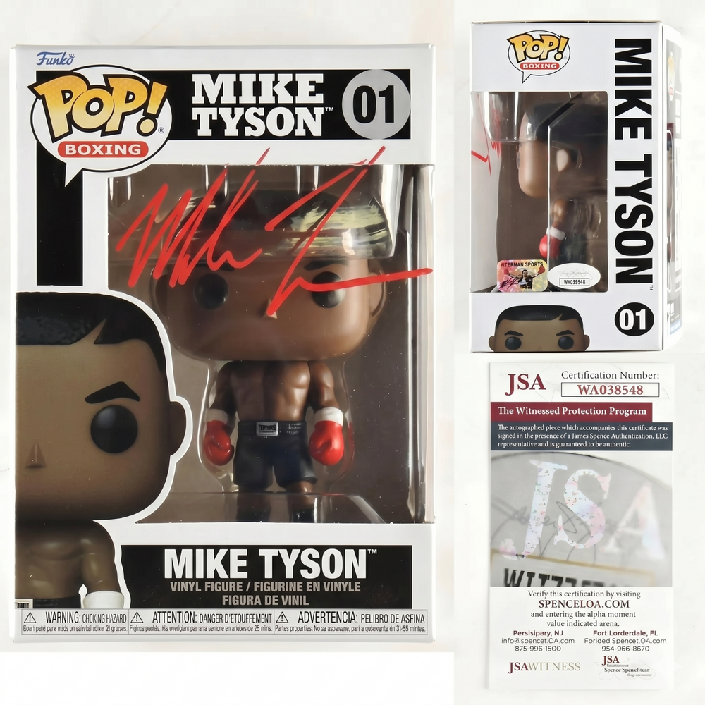 Mike Tyson Signed Funko Pop 01 Boxing Legend JSA Witnessed Fiterman COA
