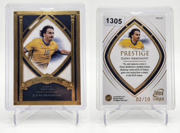 Zlatan Ibrahimovic 2024 Futera Gold Prestige Patch Limited Edition /10
