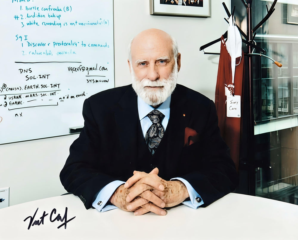 Vint Cerf Autographed 8x10 Photo Certified Authentic ACOA Limited Edition