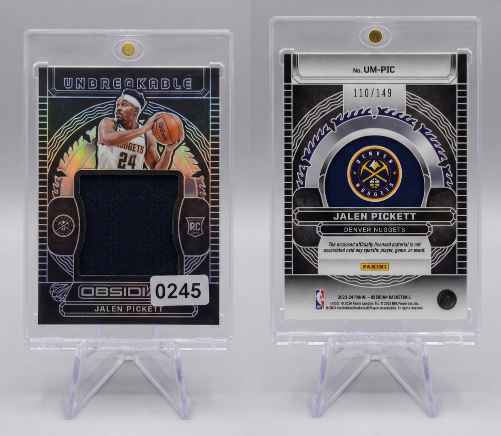 Jalen Pickett Panini Obsidian Unbreakable Rookie Patch Card Limited Edition