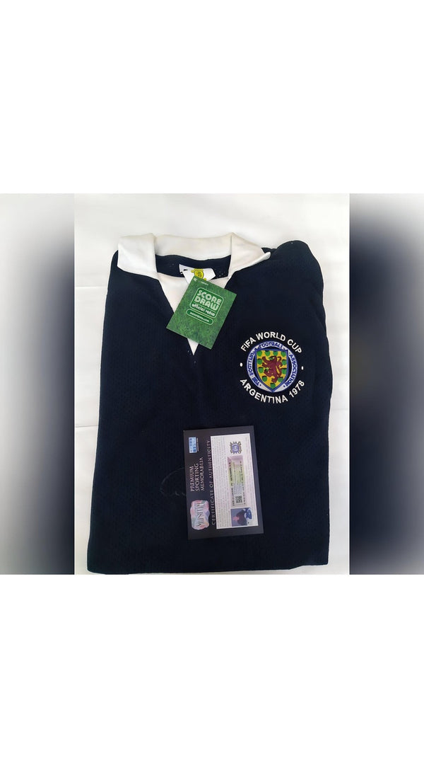 Authentic Archie Gemmill Signed Scotland World Cup Shirt Soccer Icon Gift