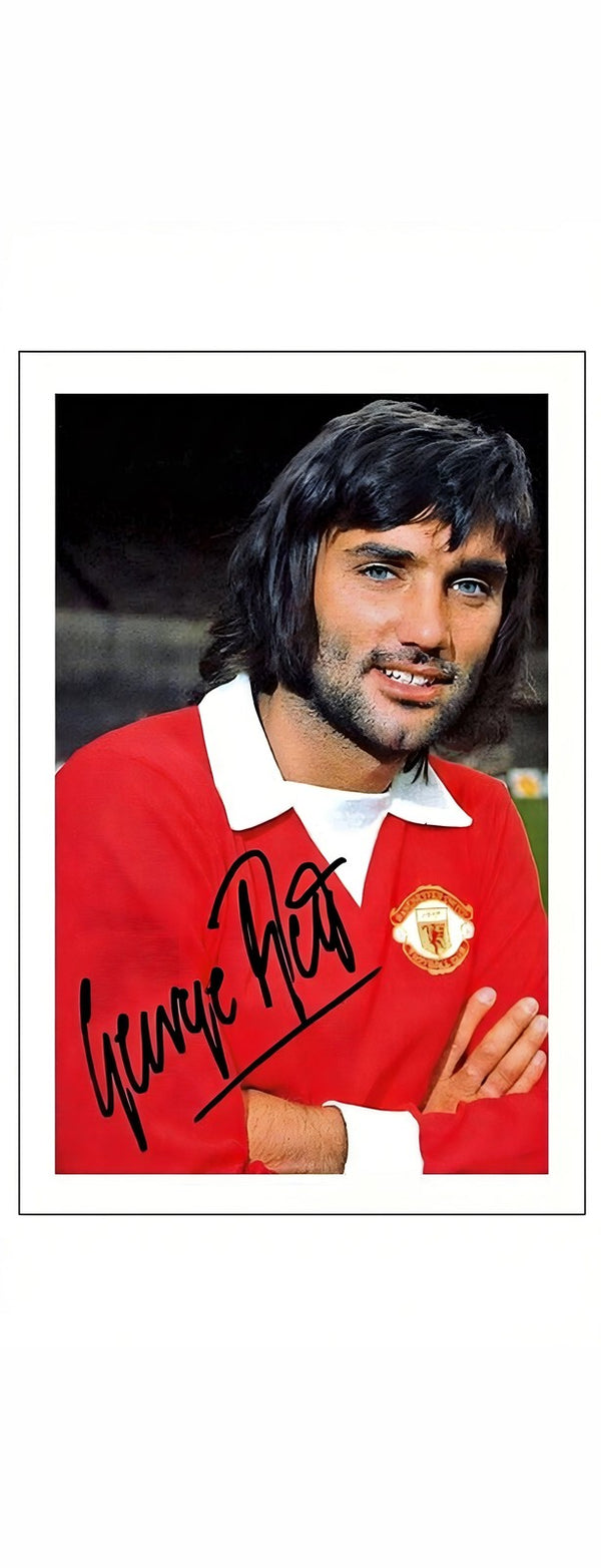 George Best Signed Photo United Icon 14x11 Inch Stunning Memorabilia Piece