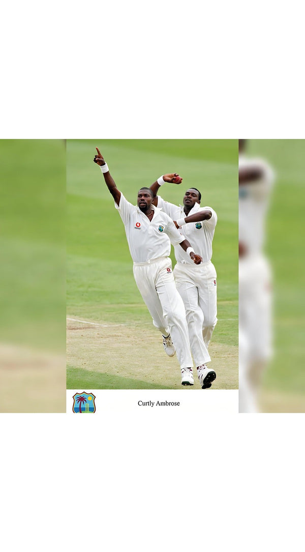 Curtly Ambrose Signed Art Print 16x12 West Indies Cricket Legend Memorabilia