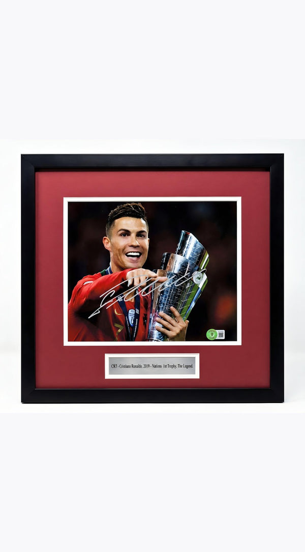 Ronaldo R7 Beckett Triple Threat Collection Photo Soccer - With Frame