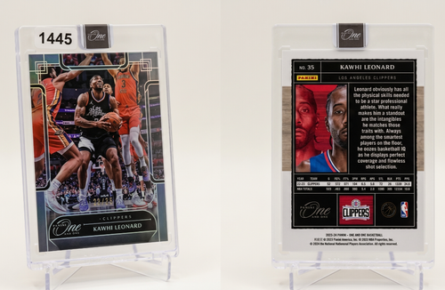 2023-24 Panini One and One Kawhi Leonard Blue Parallel #35 /35 مغلف من المصنع
