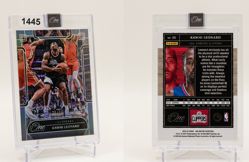 2023-24 Panini One and One Kawhi Leonard Blue Parallel #35 /35 مغلف من المصنع