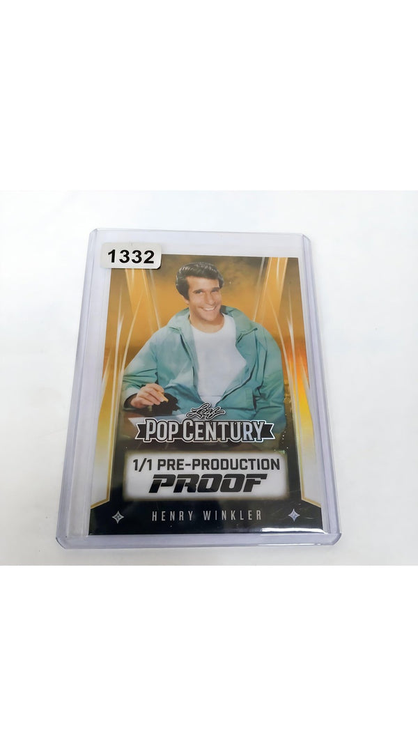 Henry Winkler Leaf Pop Century Pre-Production Proof 1 of 1 Autograph Card
