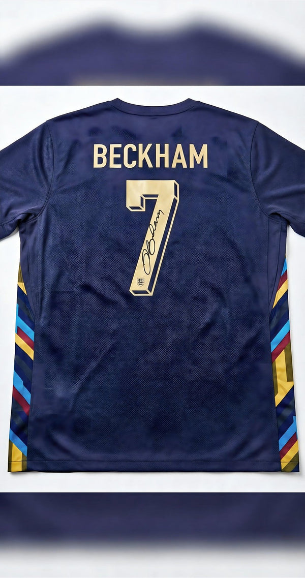 David Beckham Signed Soccer Jersey Autographed with COA Worldwide Icon Gift