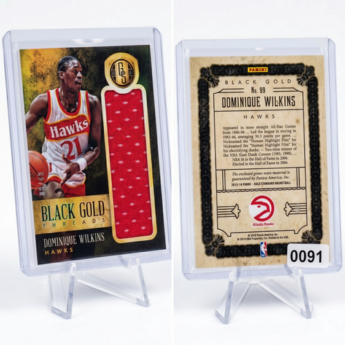 2013-14 Panini Gold Standard Dominique Wilkins Black Gold Threads /49 #99