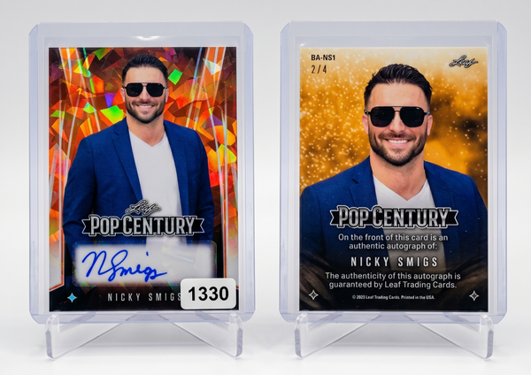 2024 Leaf Pop Century Nicky Smigs Gold Crystal Foil Autograph #BA-NS1 2/4