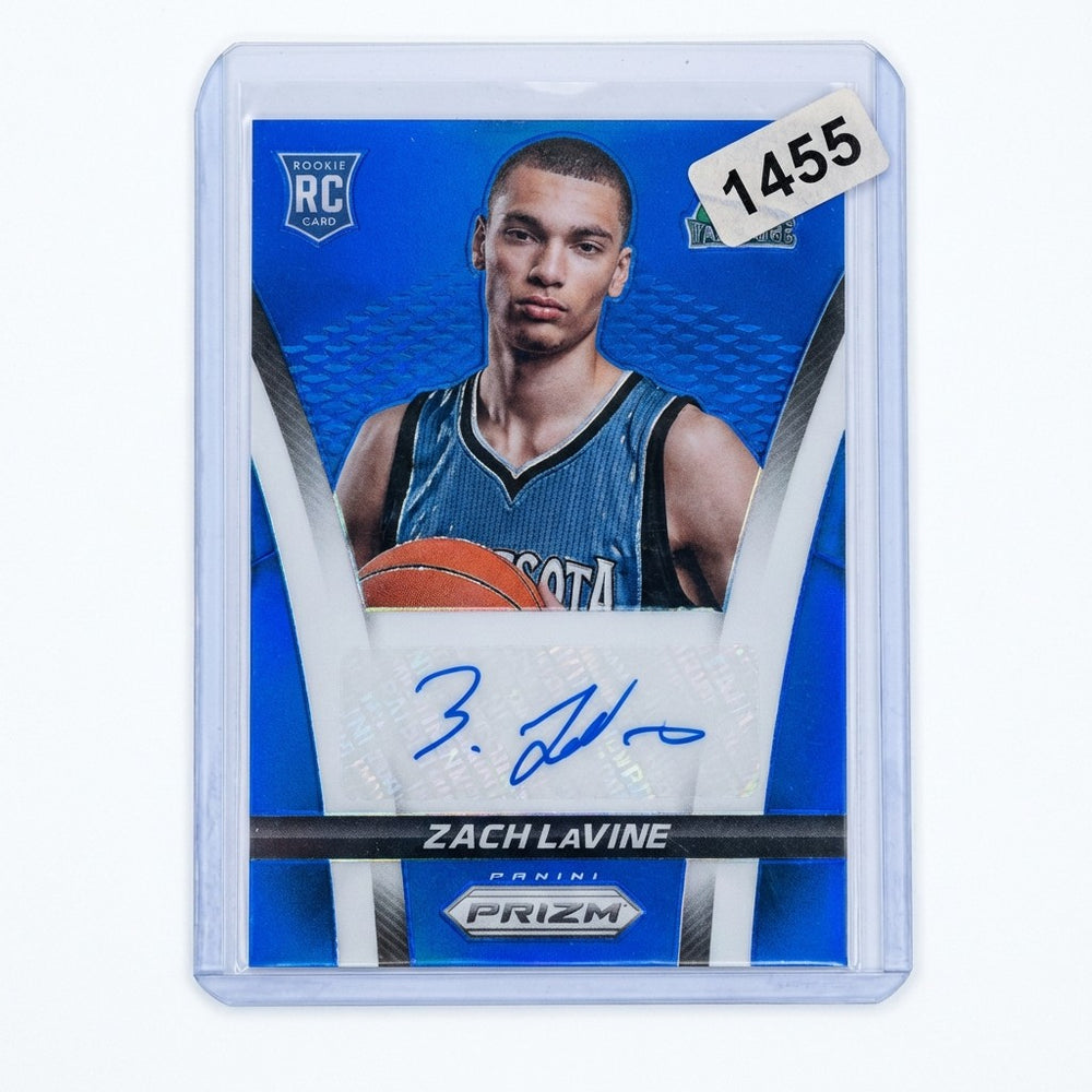 2014-15 Panini Prizm Zach LaVine Rookie Auto Blue Prizm #16 RC /469