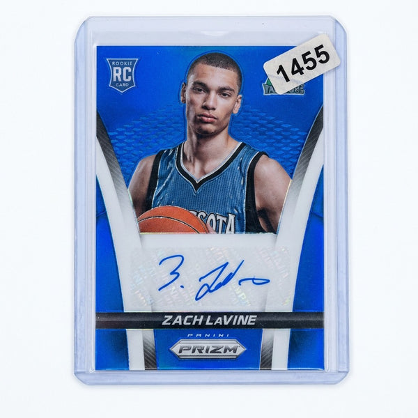 2014-15 Panini Prizm Zach LaVine Rookie Auto Blue Prizm #16 RC /469
