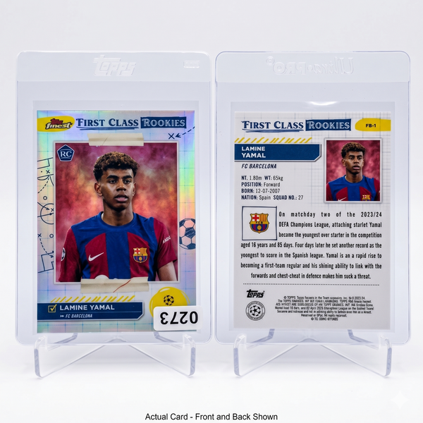 Lamine Yamal 2023-24 Topps Finest First Class Rookies RC #FR-1 FC Barcelona Card