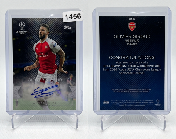 Olivier Giroud 2015-16 Topps UEFA Champions League Autograph CLA-OG Card