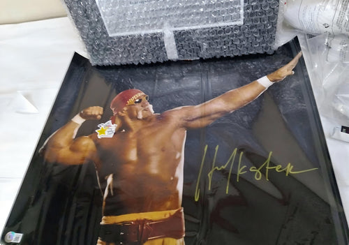 صورة 16x20 موقعة من هولك هوجان WWE WWF WCW موثقة من BAS بيكيت