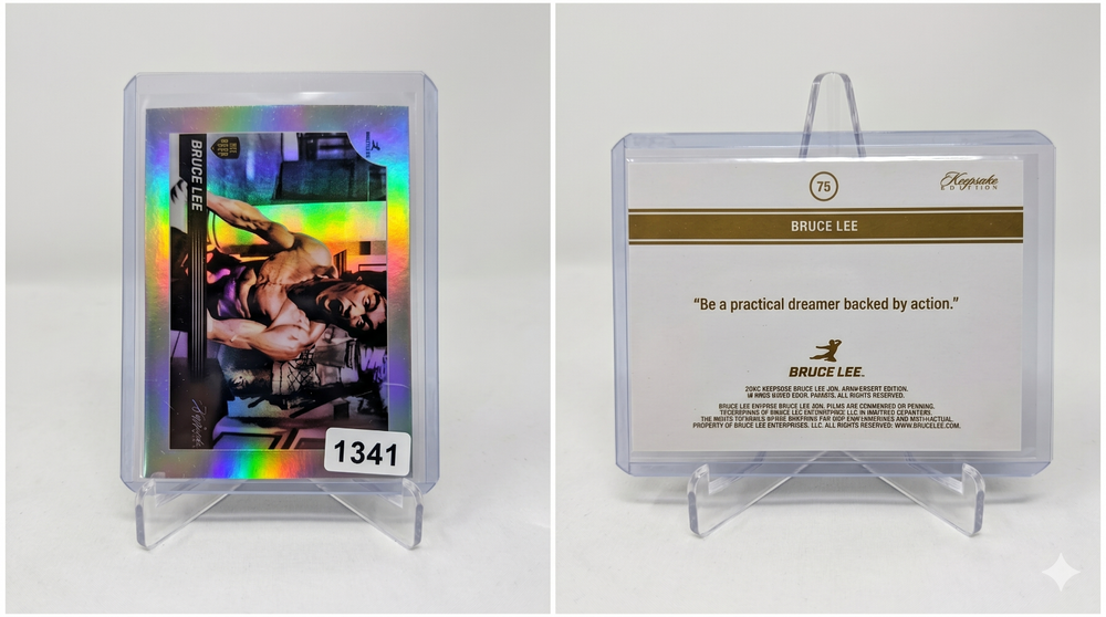 2024 Keepsake Edition Bruce Lee #75 Silver Rainbow Foil Refractor Martial Arts