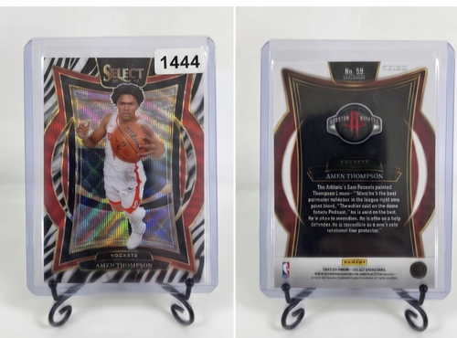 بطاقة Panini Select Zebra Concourse Mint 59 Amen Thompson لهواة جمع البطاقات