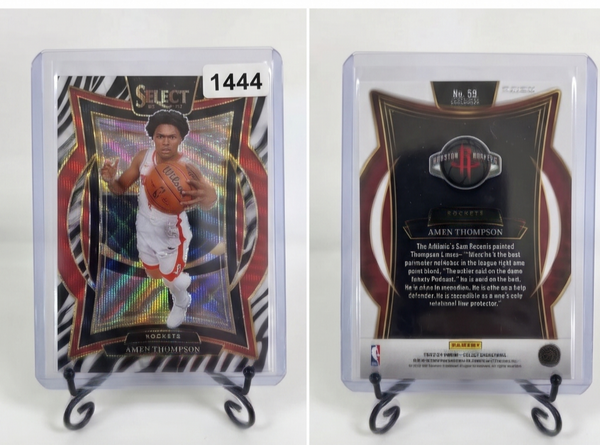 Panini Select Zebra Concourse Mint 59 Amen Thompson Card for Collectors