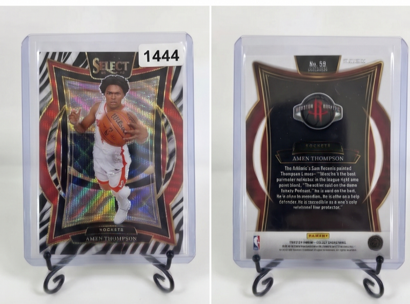 بطاقة Panini Select Zebra Concourse Mint 59 Amen Thompson لهواة جمع البطاقات