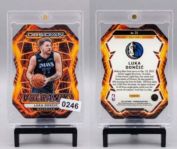 2023-24 Panini Obsidian Luka Doncic Volcanix #31 Case Hit SSP Mavericks