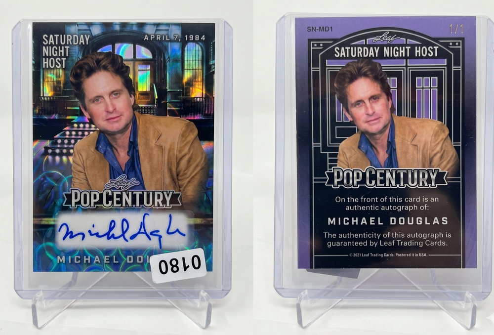 2021 Leaf Pop Century Michael Douglas Saturday Night Host AUTO 1/1 #SN-MD1 SNL