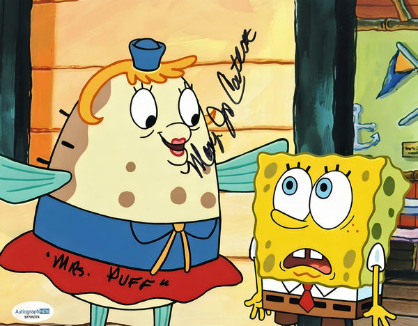 Mary Jo Catlett Signed SpongeBob SquarePants 8x10 Photo Mrs Puff ACOA