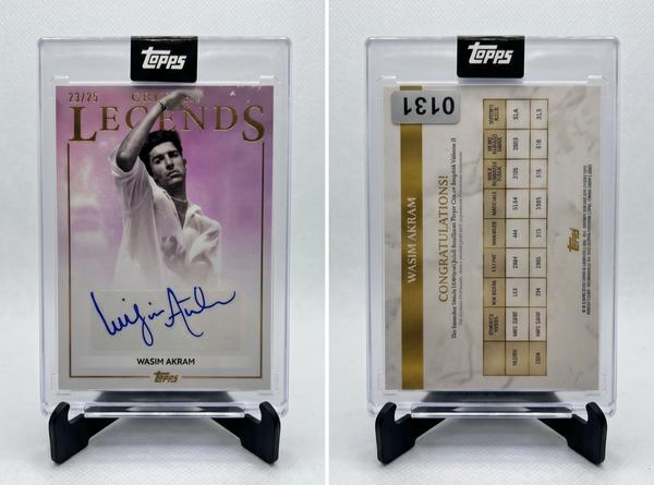 Topps Cricket Legends Of The Game Vol 2 Wasim Akram Autograph /25 Pakistan