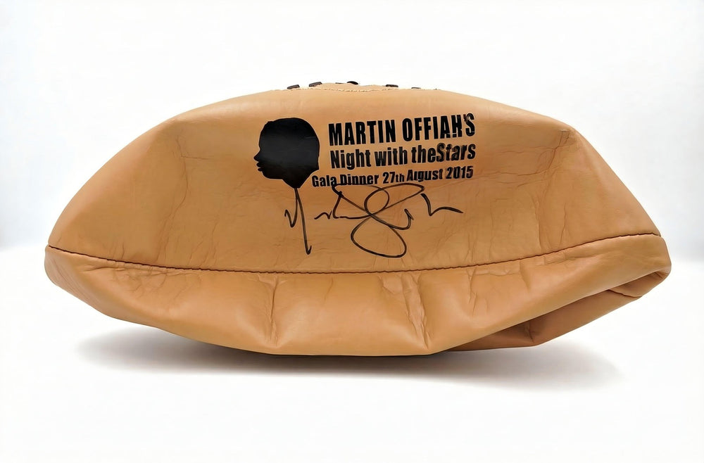 Martin Offiah Autographed Rugby Ball GB and Wigan Icon Collectors Item