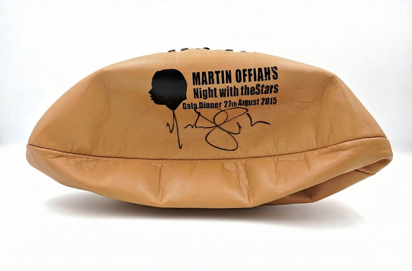 Martin Offiah Autographed Rugby Ball GB and Wigan Icon Collectors Item