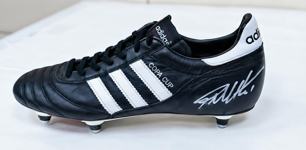 Geoff Hurst Signed adidas World Cup Boot 1966 Football Legend Relic