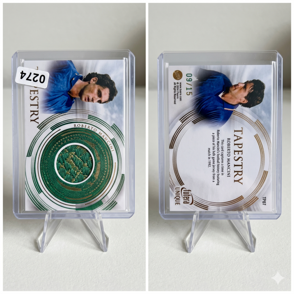 2024 Futera Unique Roberto Mancini TAPESTRY Match Worn Patch /15 Italy