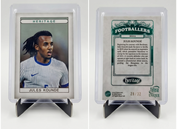2024 Futera Unique Jules Kounde HERITAGE TURQUOISE /32 #HG-016 France