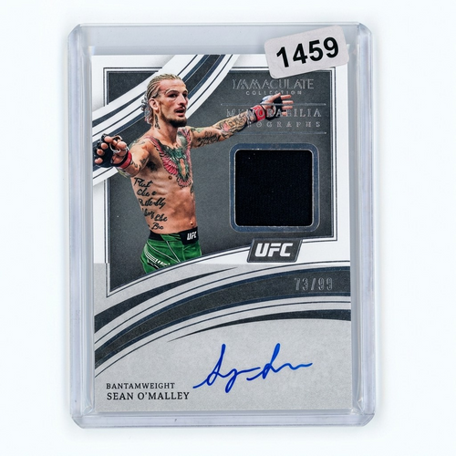 2022 Panini Immaculate Sean O'Malley MA-SOM تذكارات قميص موقعة 73/99 UFC