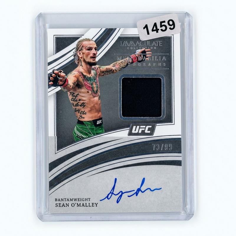 2022 Panini Immaculate Sean O'Malley MA-SOM تذكارات قميص موقعة 73/99 UFC