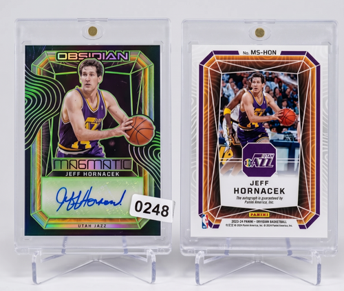 2023-24 Panini Obsidian Jeff Hornacek تواقيع ماجماتيك أوتو خضراء /25 #MS-HON