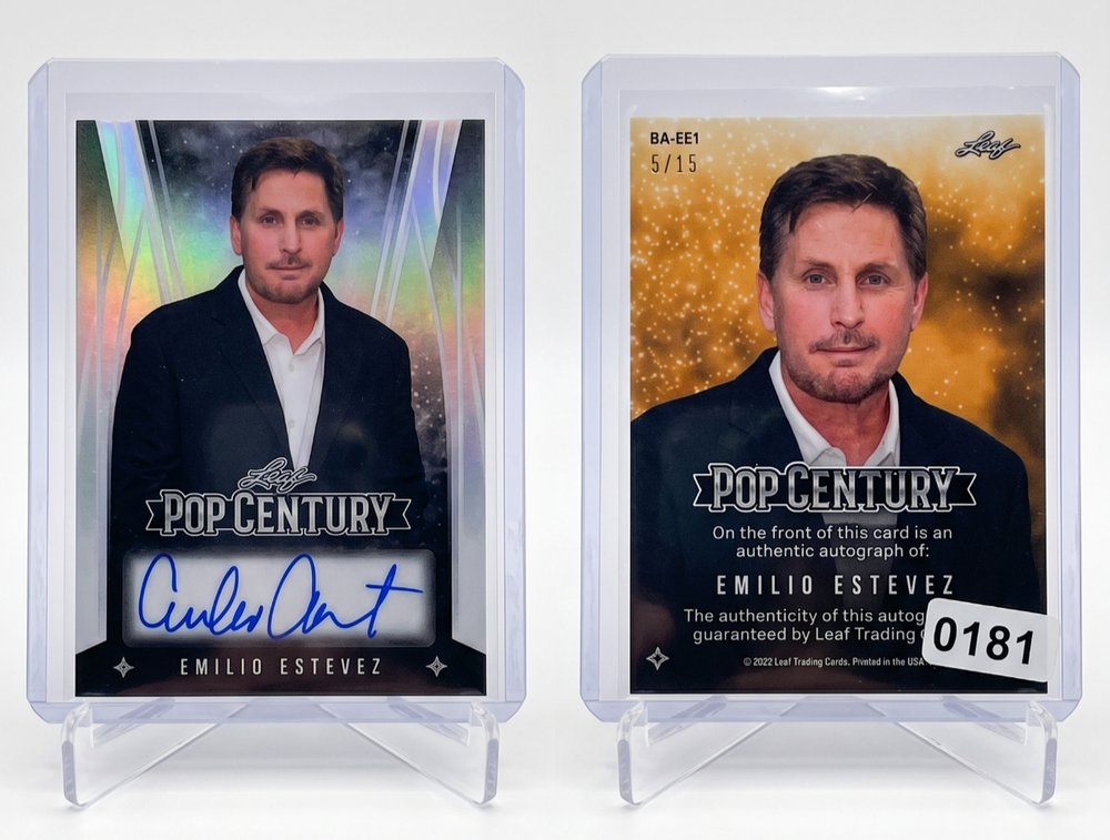 2024 Leaf Pop Century Emilio Estevez Silver Refractor Auto #BA-EE1 5/15
