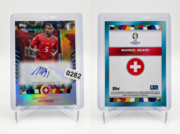 2024 Topps UEFA Euro Manuel Akanji GOLD FOIL AUTO /49 #A-MA Switzerland