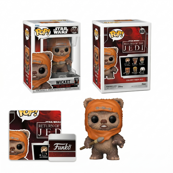 Funko Pop Star Wars Wicket 608 Return of the Jedi 40th Anniversary Vinyl Figure